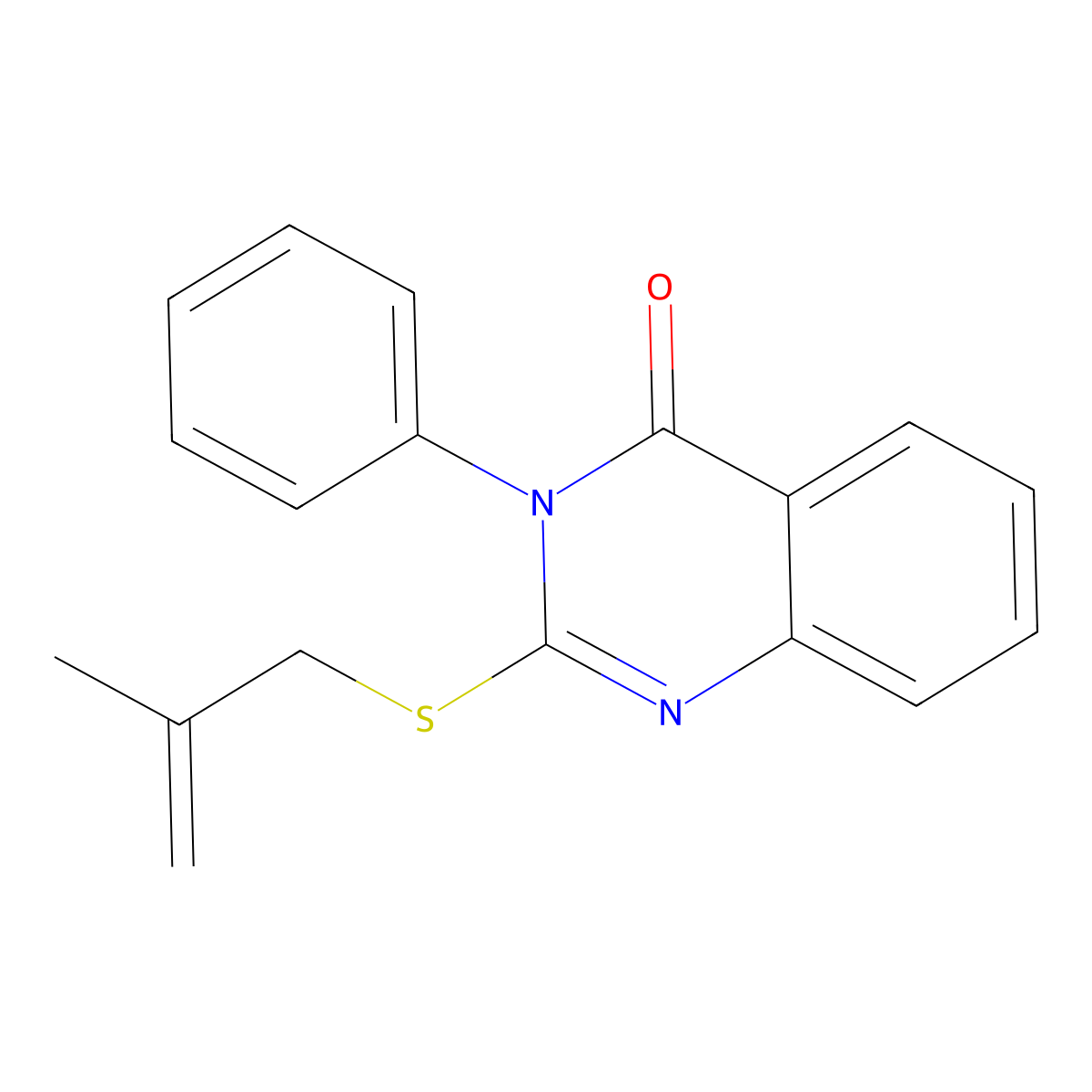 2-((2-Methyl-2-propenyl)thio)-3-phenyl-4(3H)-quinazolinone molecular structure, CAS 497246-02-3