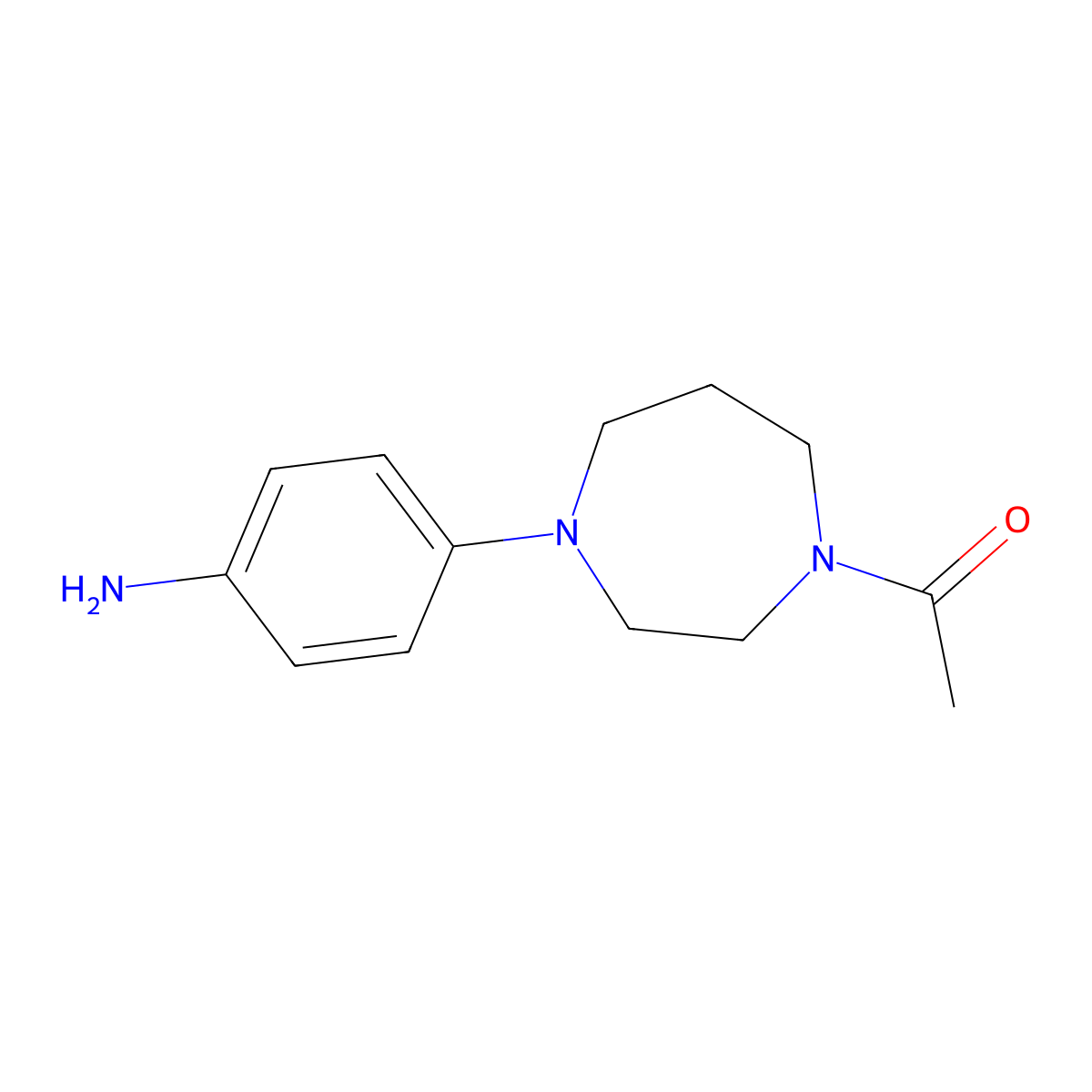 4-(4-Acetyl-1,4-diazepan-1-yl)aniline molecular structure, CAS 497249-28-2