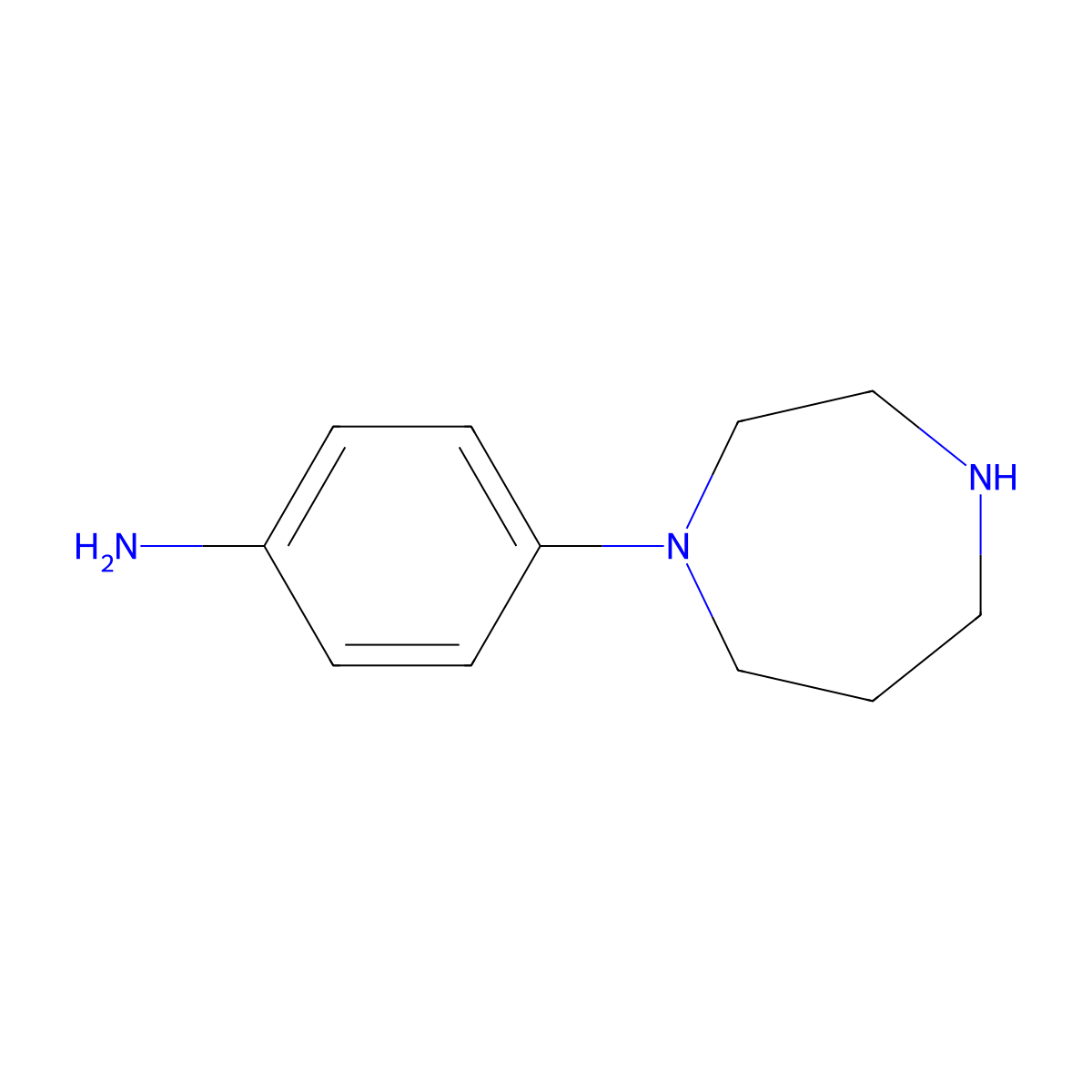 4-(1,4-Diazepan-1-yl)aniline molecular structure, CAS 497249-51-1