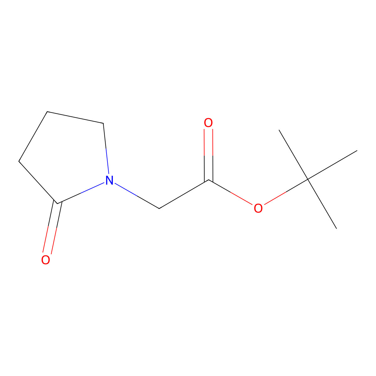 Tert-butyl 2-(2-oxopyrrolidin-1-YL)acetate molecular structure, CAS 497250-66-5