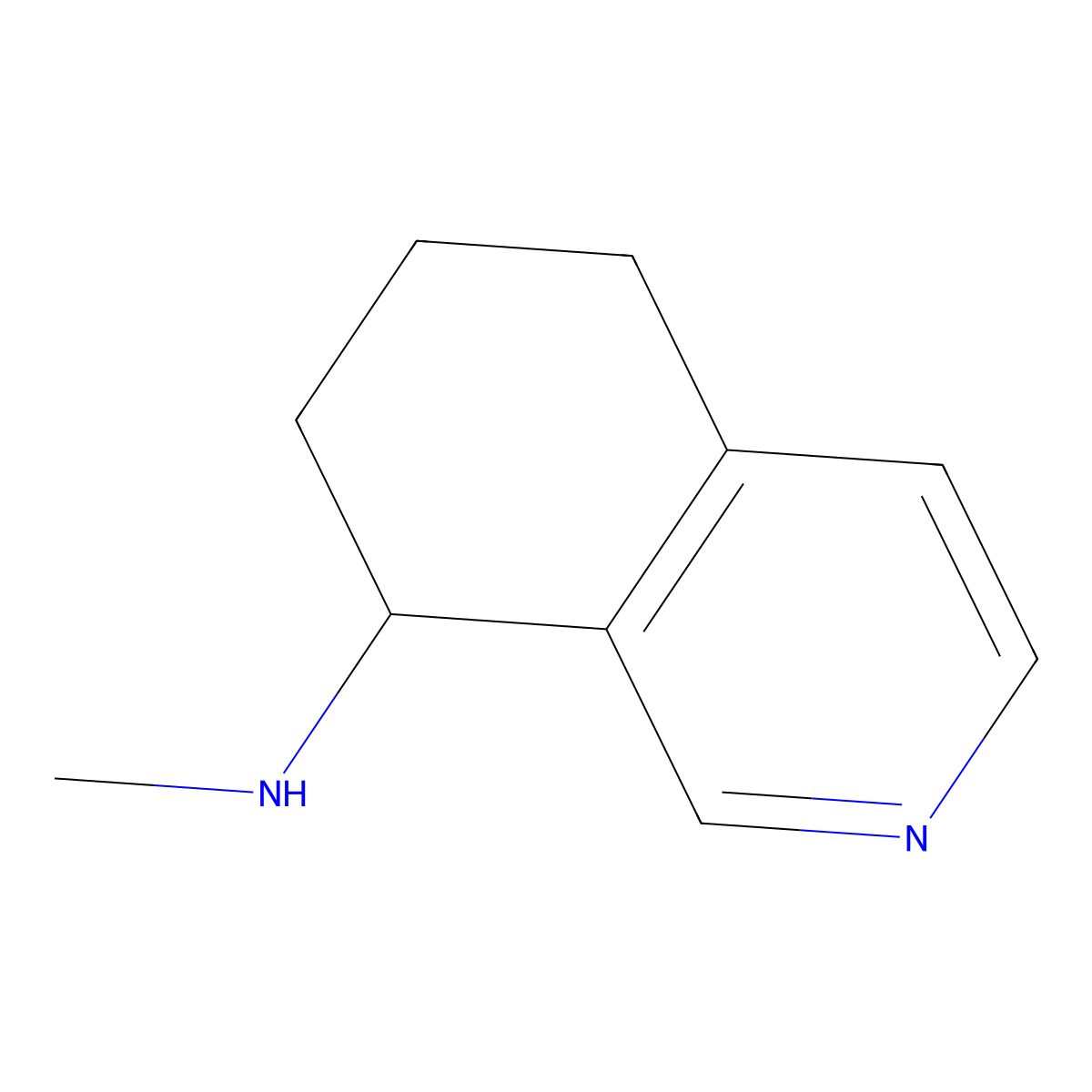N-methyl-5,6,7,8-tetrahydroisoquinolin-8-amine molecular structure, CAS 497251-67-9