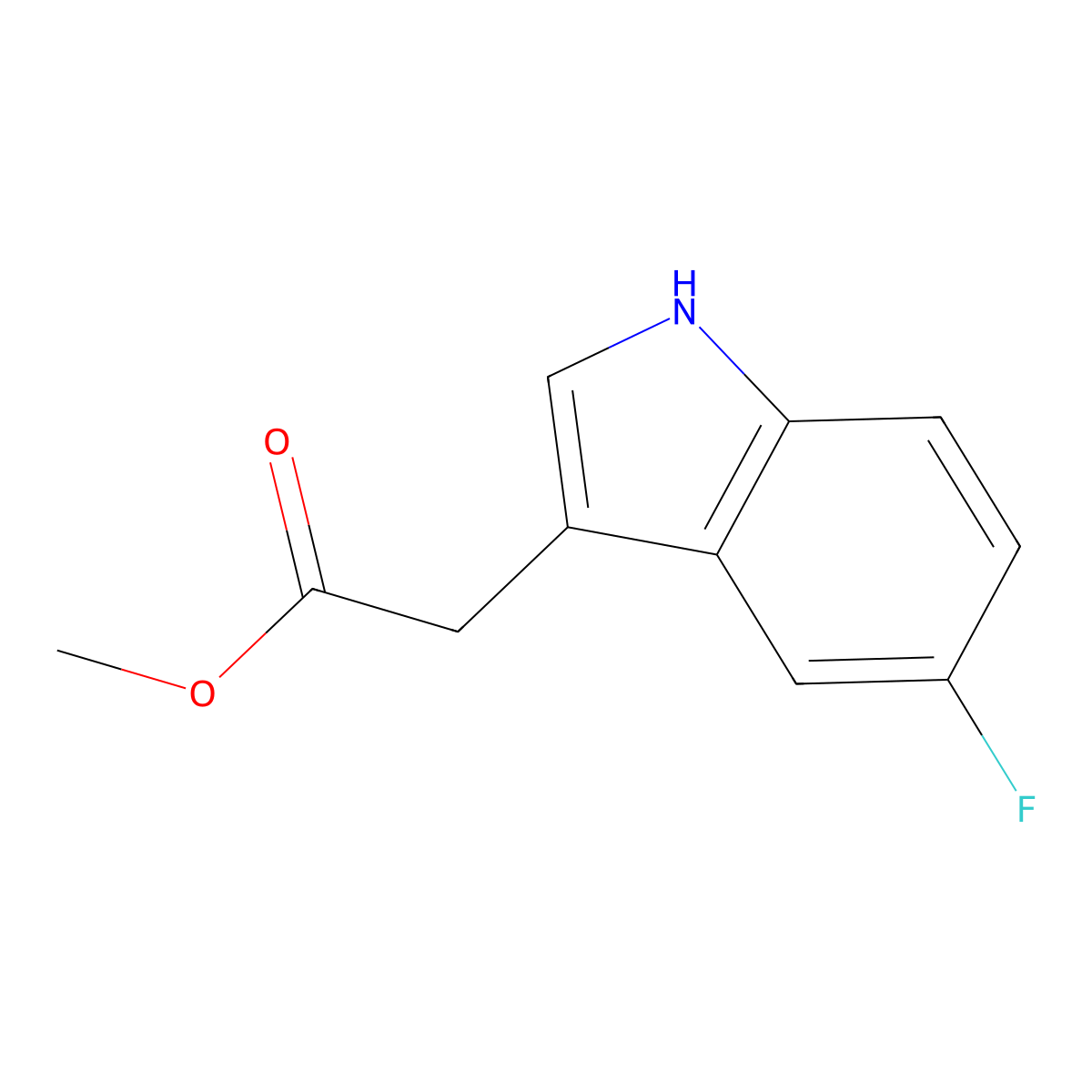 Methyl 5-Fluoroindole-3-acetate molecular structure, CAS 497258-29-4