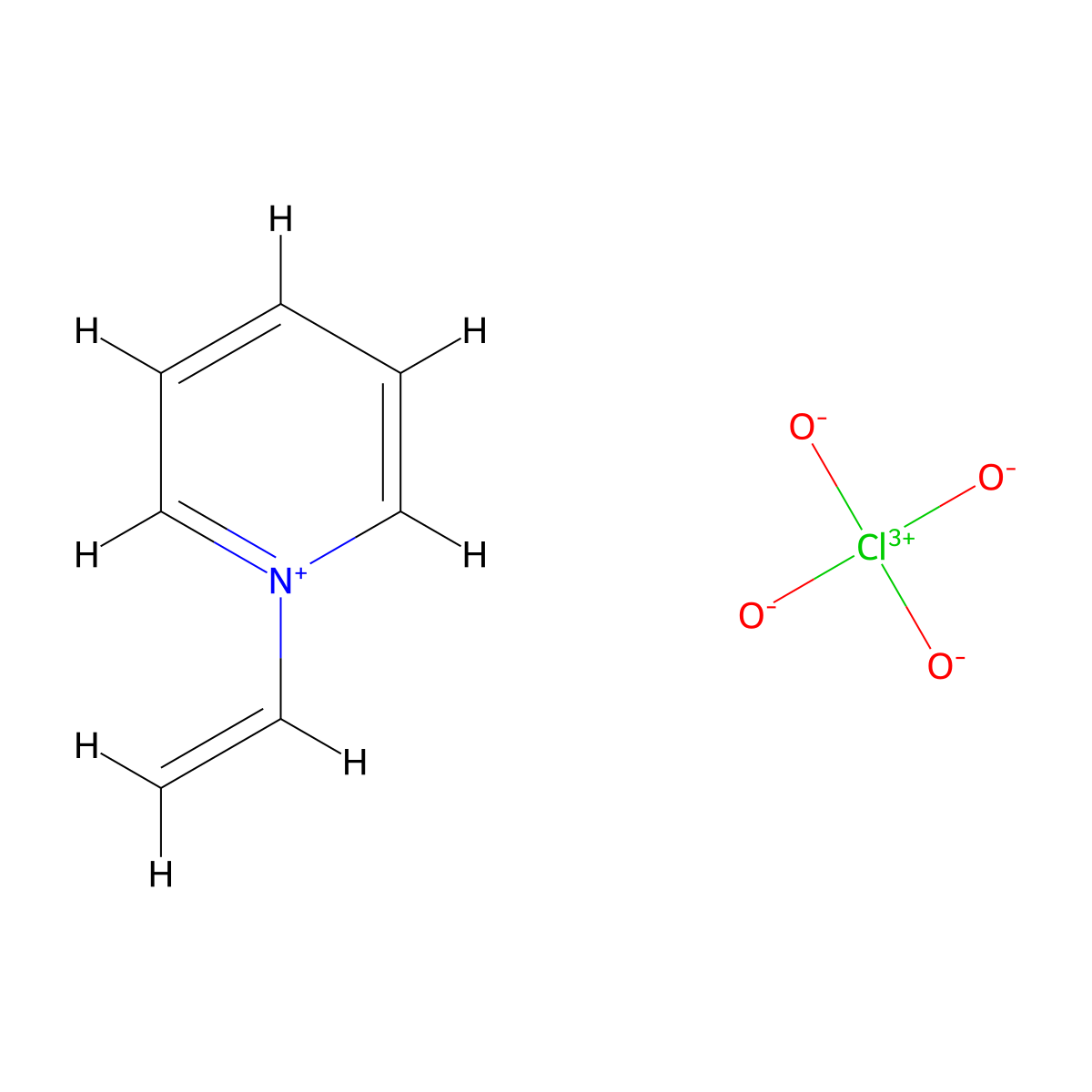 1-Ethenylpyridin-1-ium perchlorate molecular structure, CAS 49727-10-8
