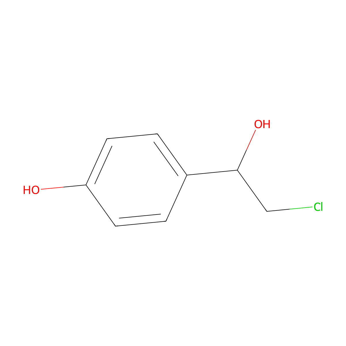 4-(2-Chloro-1-hydroxyethyl)phenol molecular structure, CAS 4973-17-5