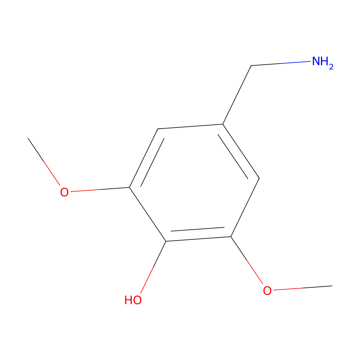 4-(Aminomethyl)-2,6-dimethoxyphenol molecular structure, CAS 4973-51-7