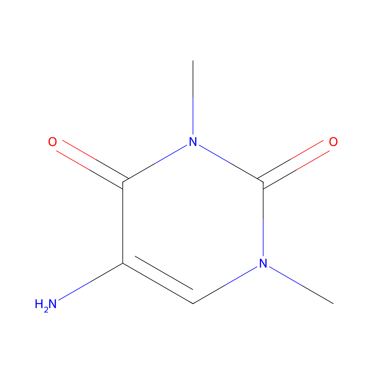 5-Amino-1,3-dimethyl-1,2,3,4-tetrahydropyrimidine-2,4-dione molecular structure, CAS 49738-24-1