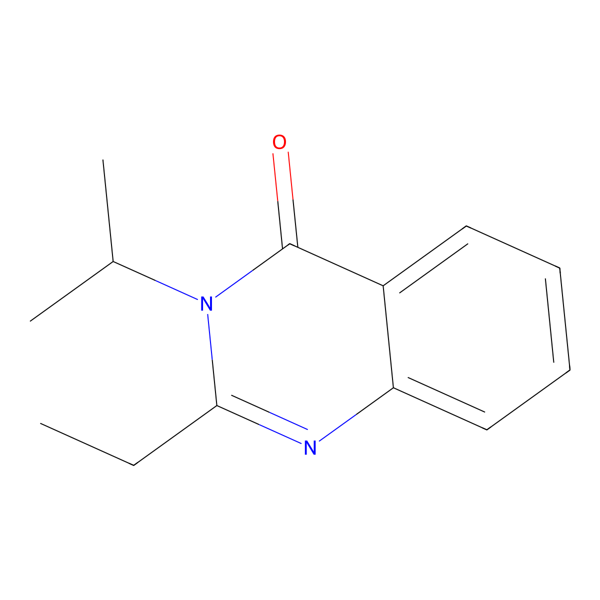 2-Ethyl-3-isopropylquinazolin-4(3H)-one molecular structure, CAS 49739-17-5