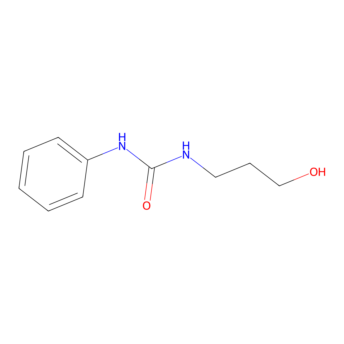 Urea, 1-(3-hydroxypropyl)-3-phenyl- molecular structure, CAS 4974-07-6