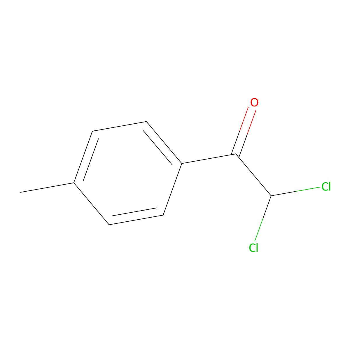 2,2-Dichloro-1-(4-methylphenyl)ethanone molecular structure, CAS 4974-59-8