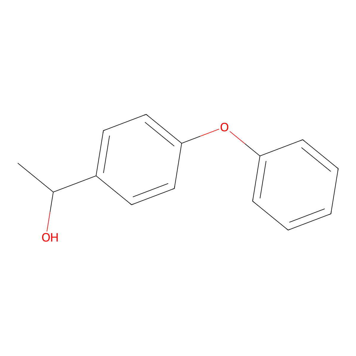 1-(4-Phenoxyphenyl)ethanol molecular structure, CAS 4974-85-0