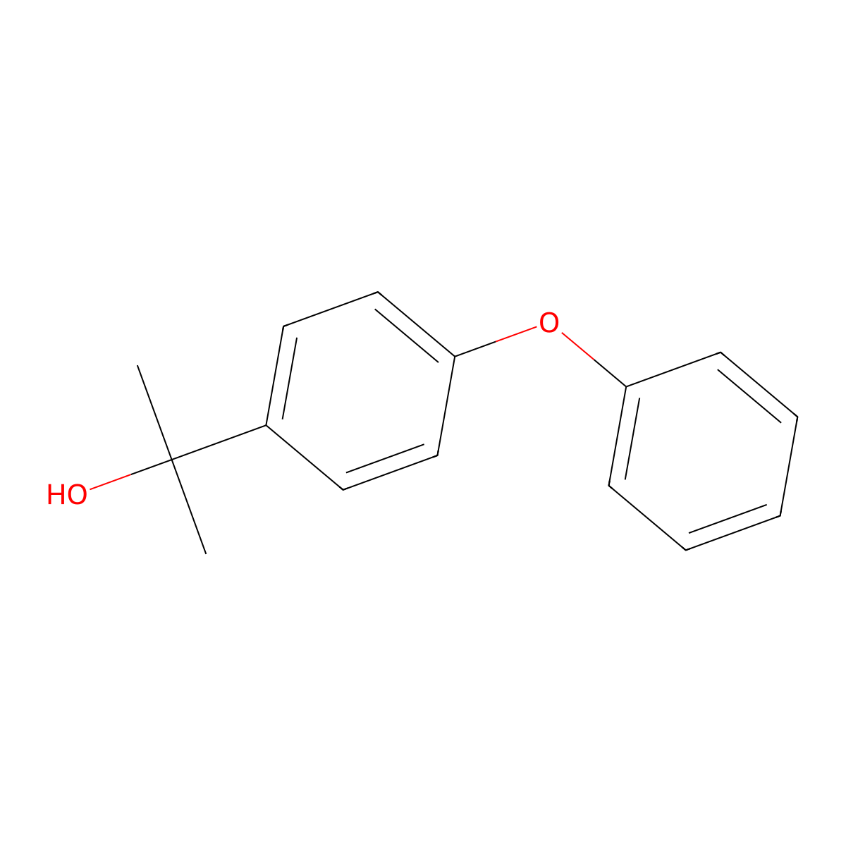 2-(4-Phenoxyphenyl)propan-2-ol molecular structure, CAS 4974-92-9