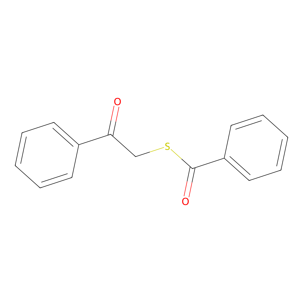 2-(Benzoylsulfanyl)-1-phenylethan-1-one molecular structure, CAS 49742-23-6