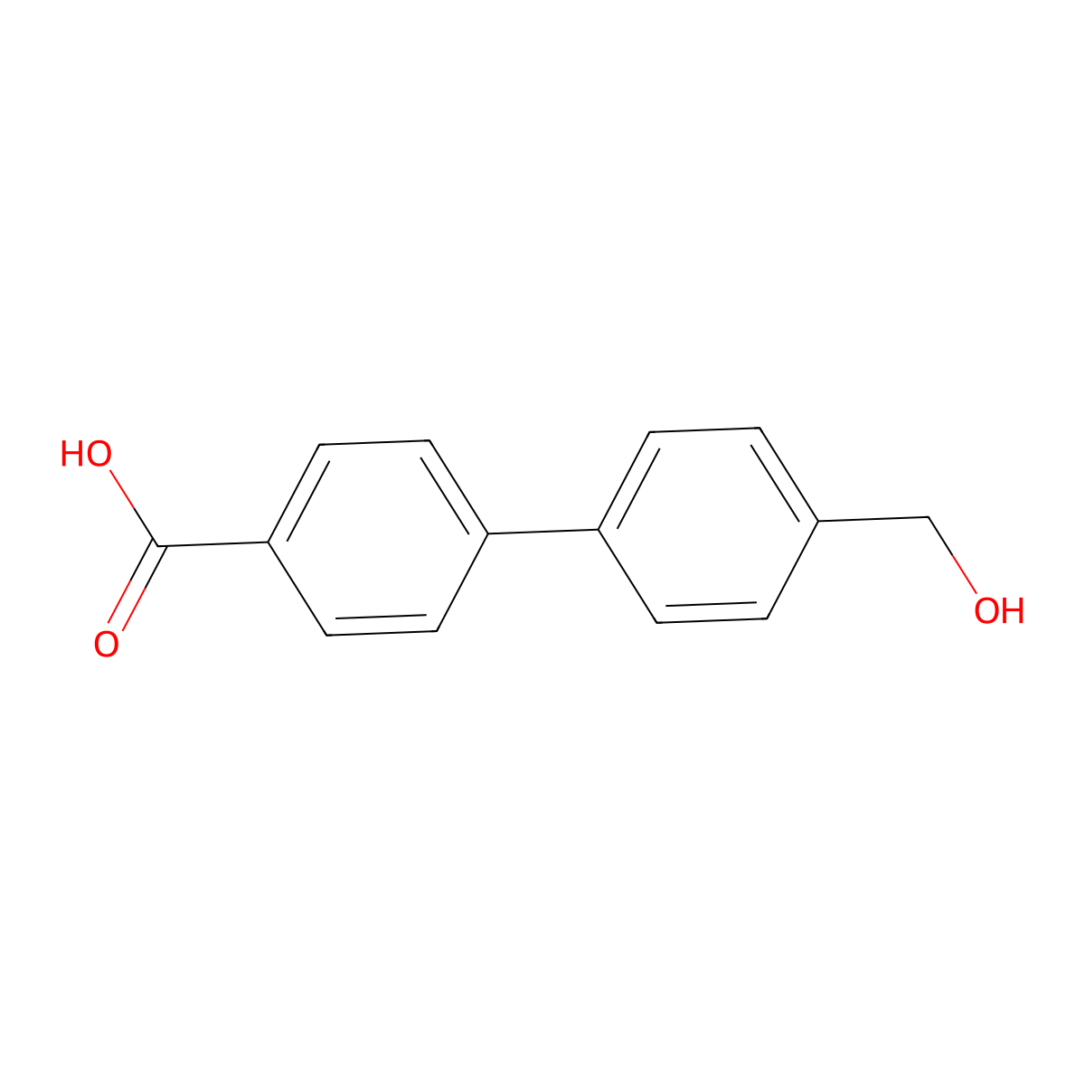 4-(4-Hydroxymethylphenyl)benzoic acid molecular structure, CAS 49743-87-5