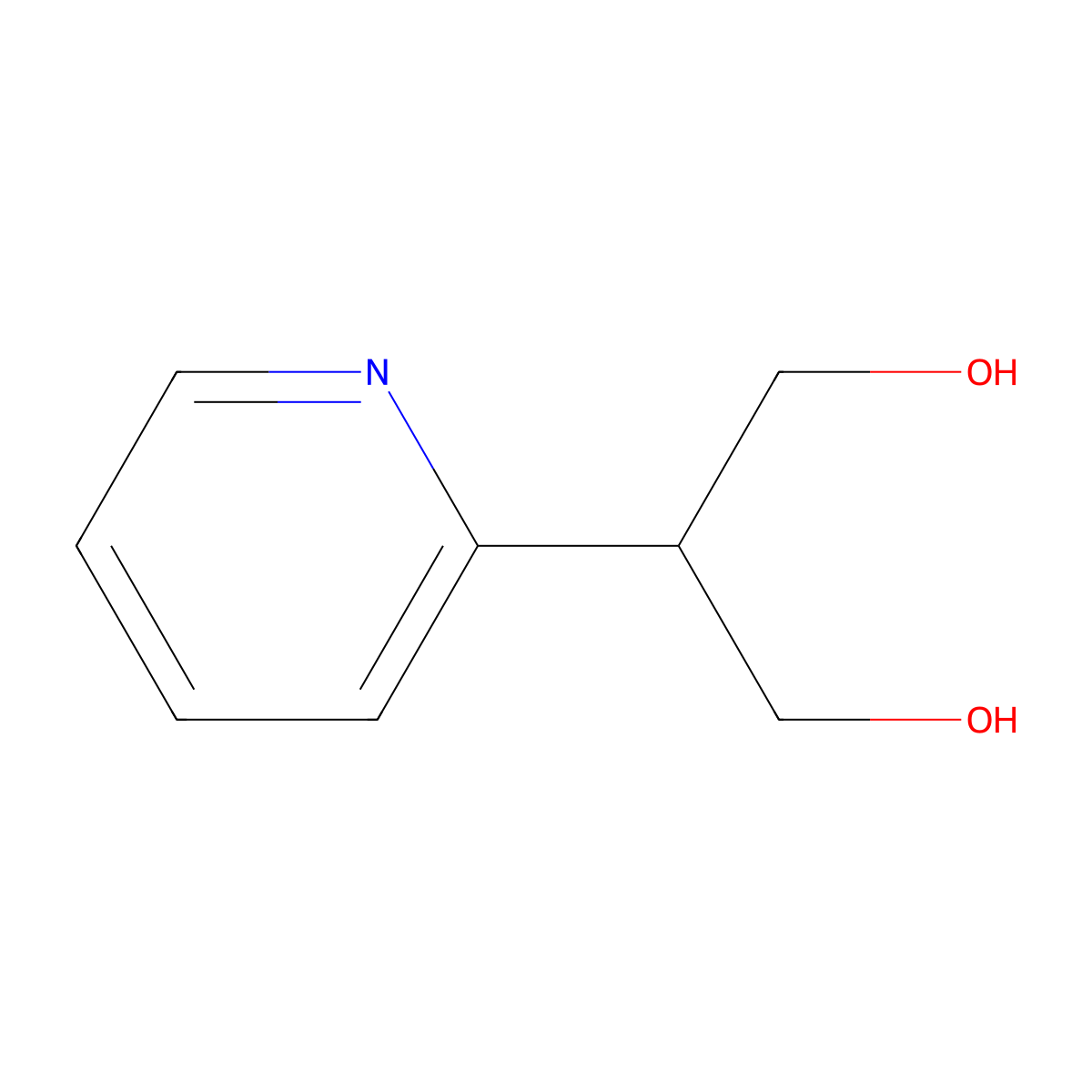 2-(2-Pyridyl)propane-1,3-diol molecular structure, CAS 49745-42-8