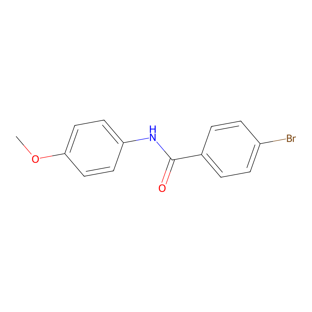 4-bromo-N-(4-methoxyphenyl)benzamide molecular structure, CAS 49747-35-5