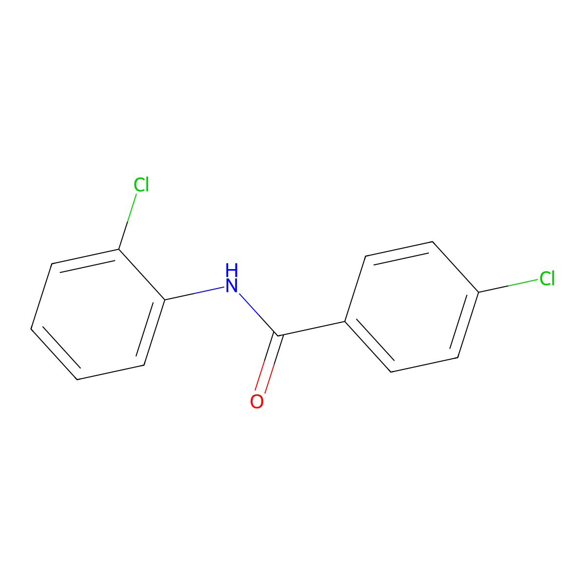 4-chloro-N-(2-chlorophenyl)benzamide molecular structure, CAS 49747-48-0