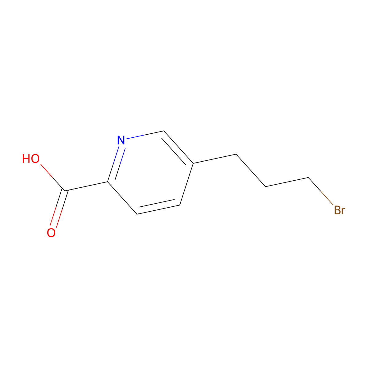 5-(3-Bromopropyl)pyridine-2-carboxylic acid molecular structure, CAS 49751-47-5