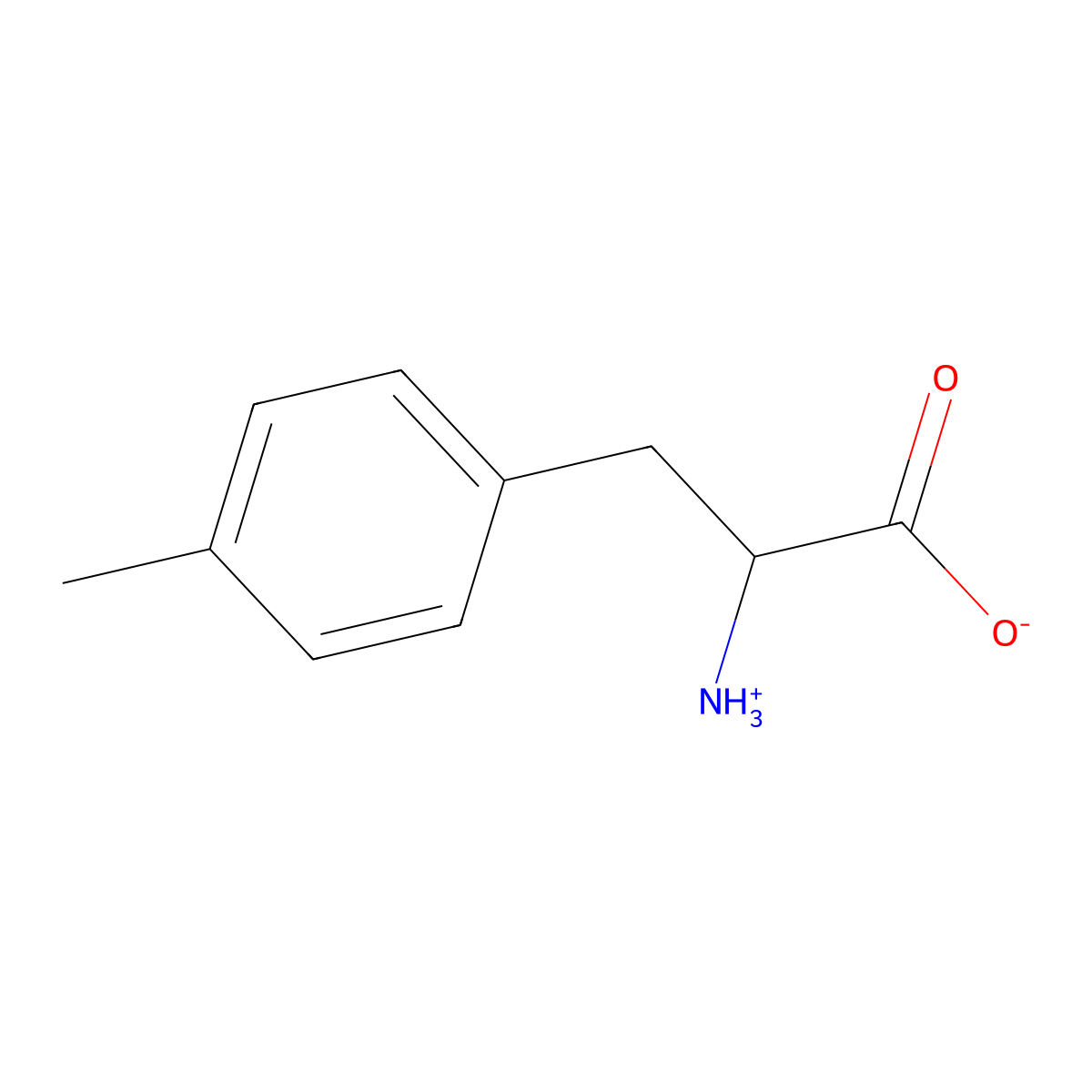 (2R)-2-azaniumyl-3-(4-methylphenyl)propanoate molecular structure, CAS 49759-61-7