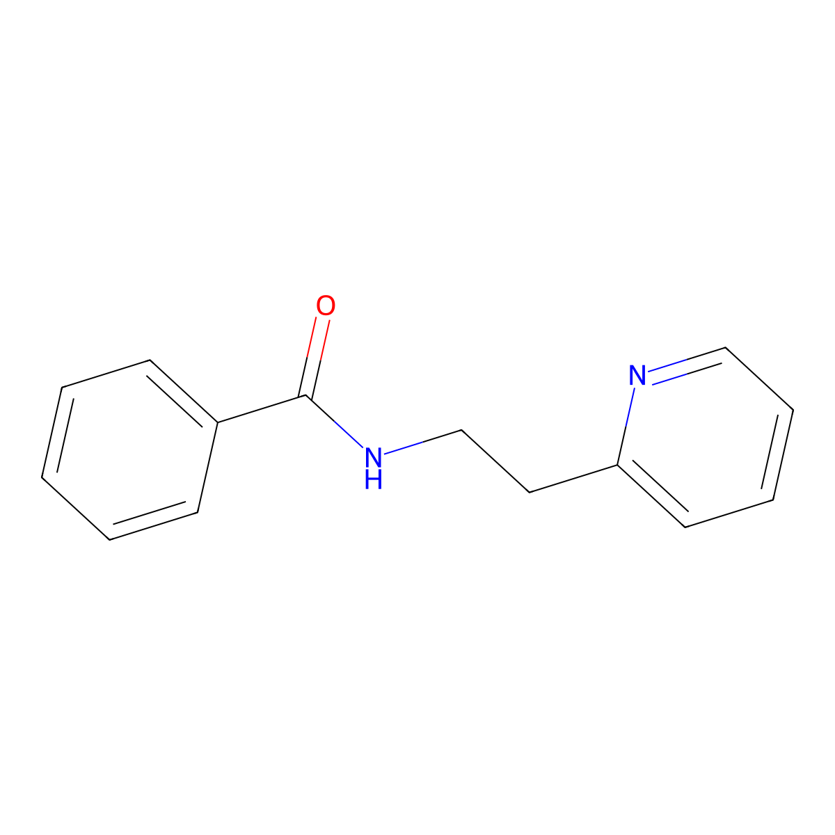 N-[2-(2-Pyridinyl)ethyl]benzamide molecular structure, CAS 4976-05-0