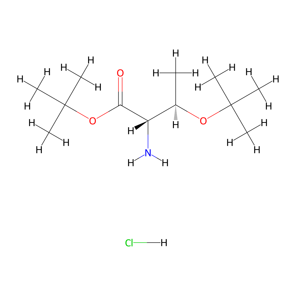 (2S,3R)-tert-Butyl 2-amino-3-(tert-butoxy)butanoate hydrochloride molecular structure, CAS 49762-58-5