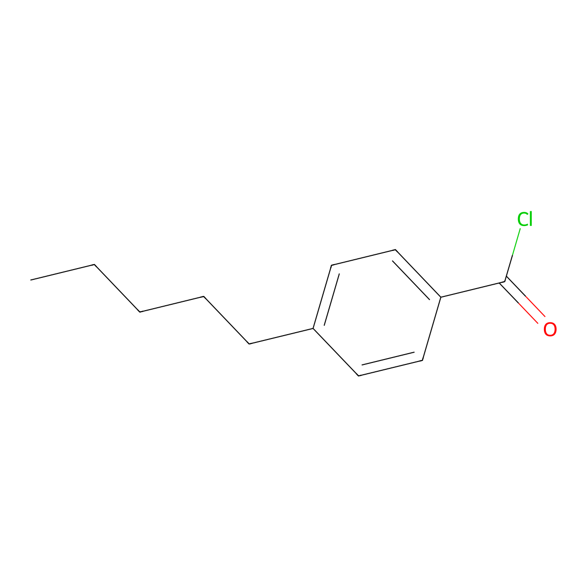 4-Pentylbenzoyl chloride molecular structure, CAS 49763-65-7