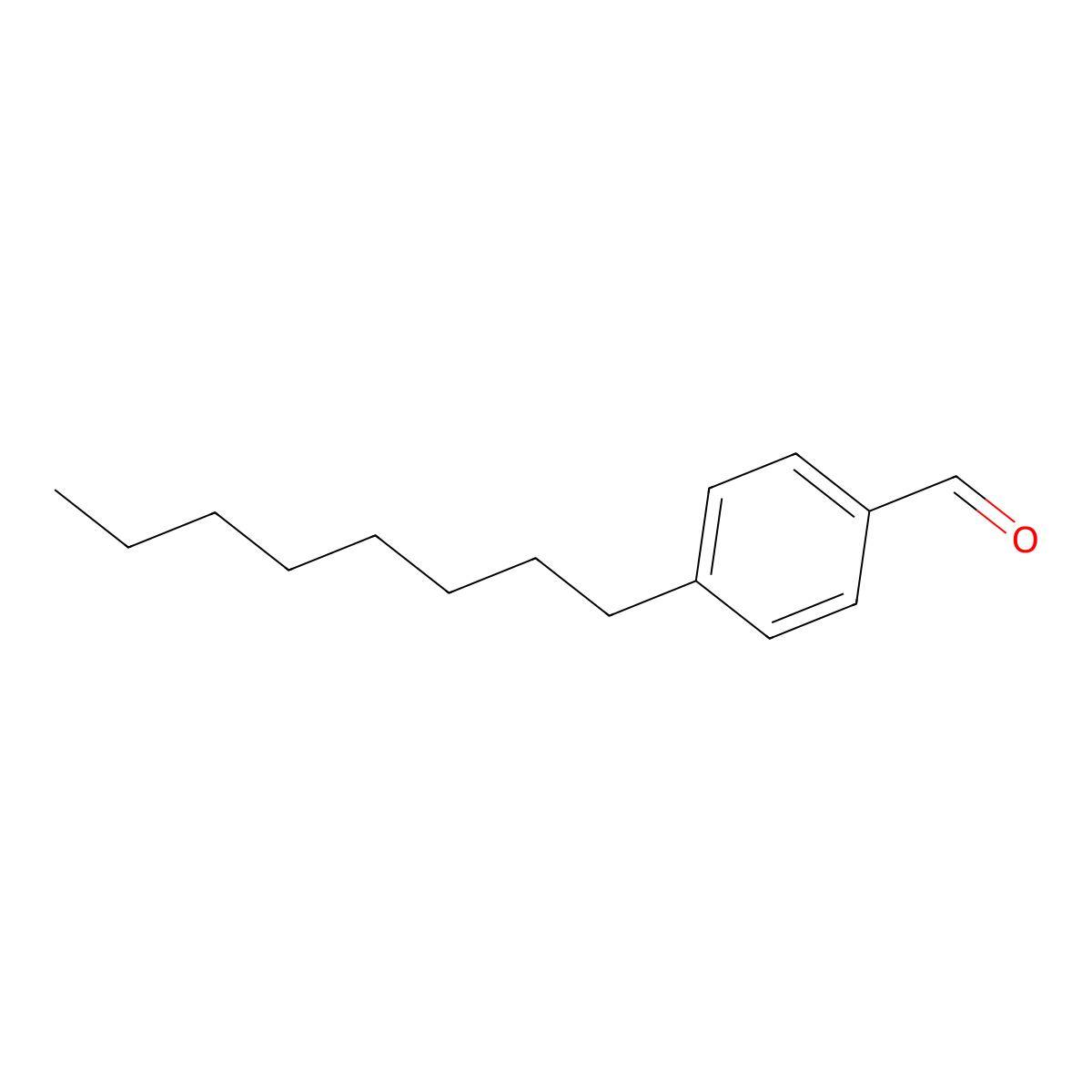 Benzaldehyde, 4-octyl- molecular structure, CAS 49763-66-8