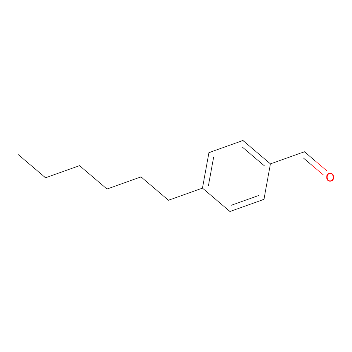 Benzaldehyde, 4-hexyl- molecular structure, CAS 49763-69-1
