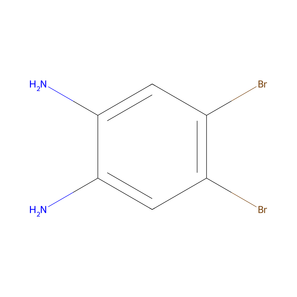 4,5-Dibromobenzene-1,2-diamine molecular structure, CAS 49764-63-8