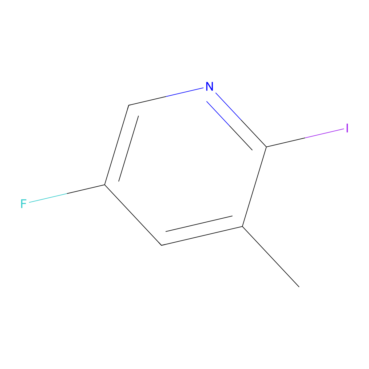 5-Fluoro-2-iodo-3-methylpyridine molecular structure, CAS 49767-17-1
