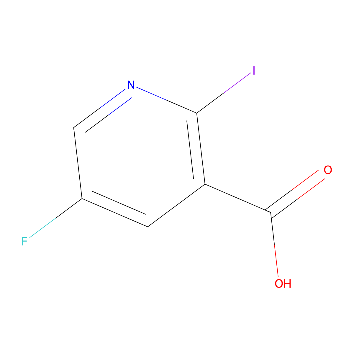5-Fluoro-2-iodonicotinic acid molecular structure, CAS 49767-18-2