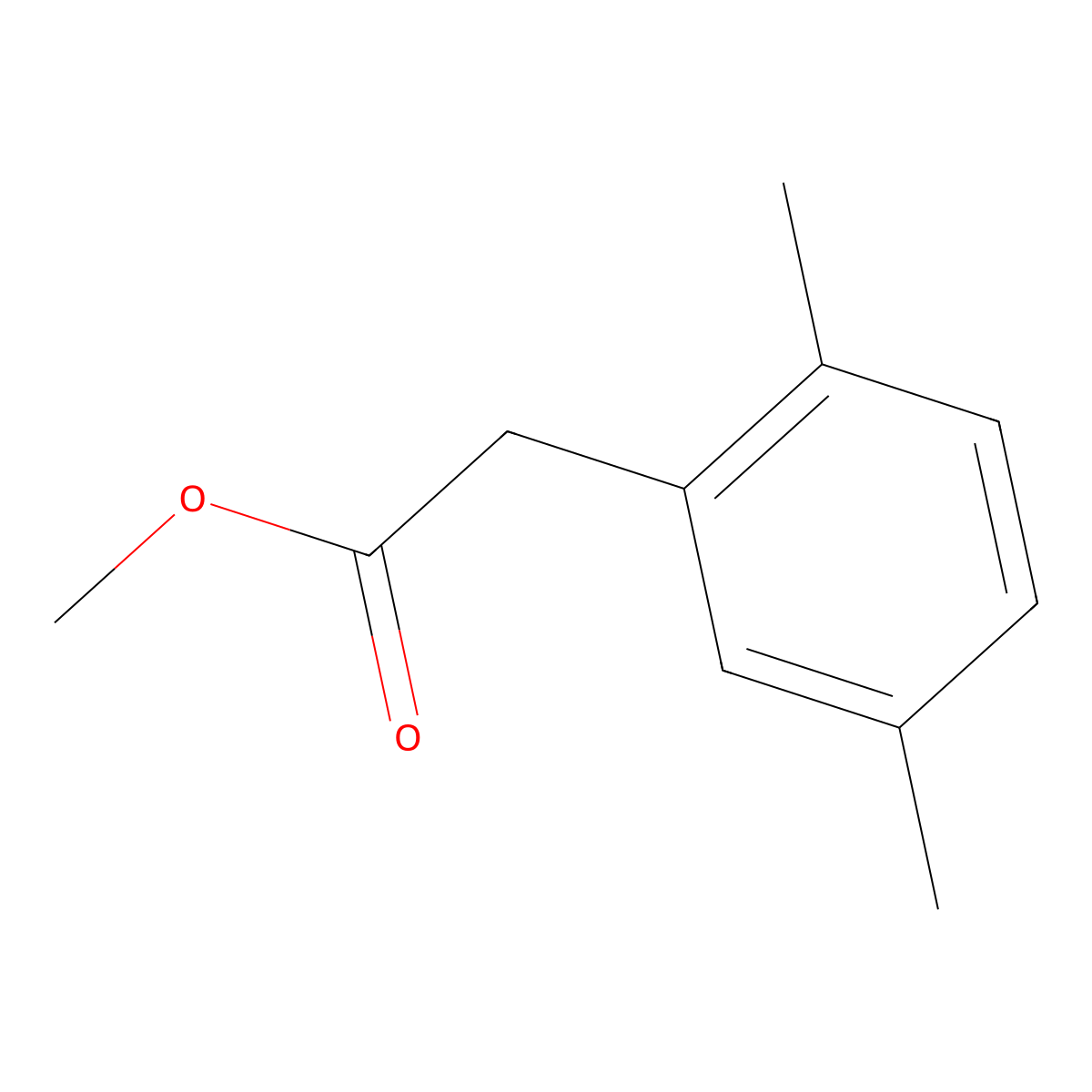 (2,5-Dimethylphenyl)acetic acid methyl ester molecular structure, CAS 49769-86-0