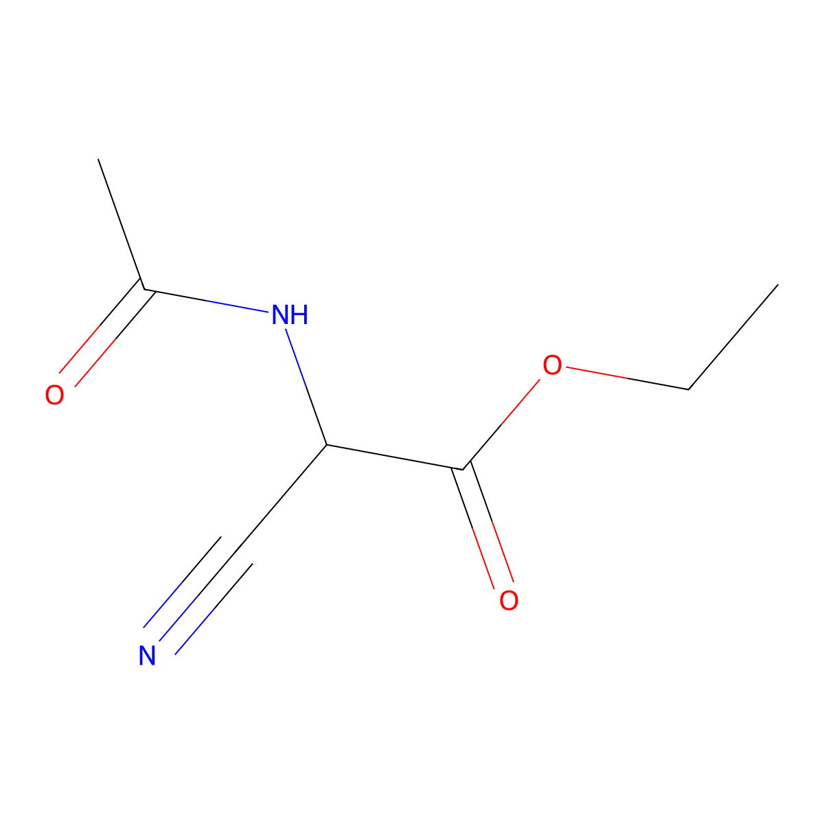 Ethyl acetamidocyanoacetate molecular structure, CAS 4977-62-2