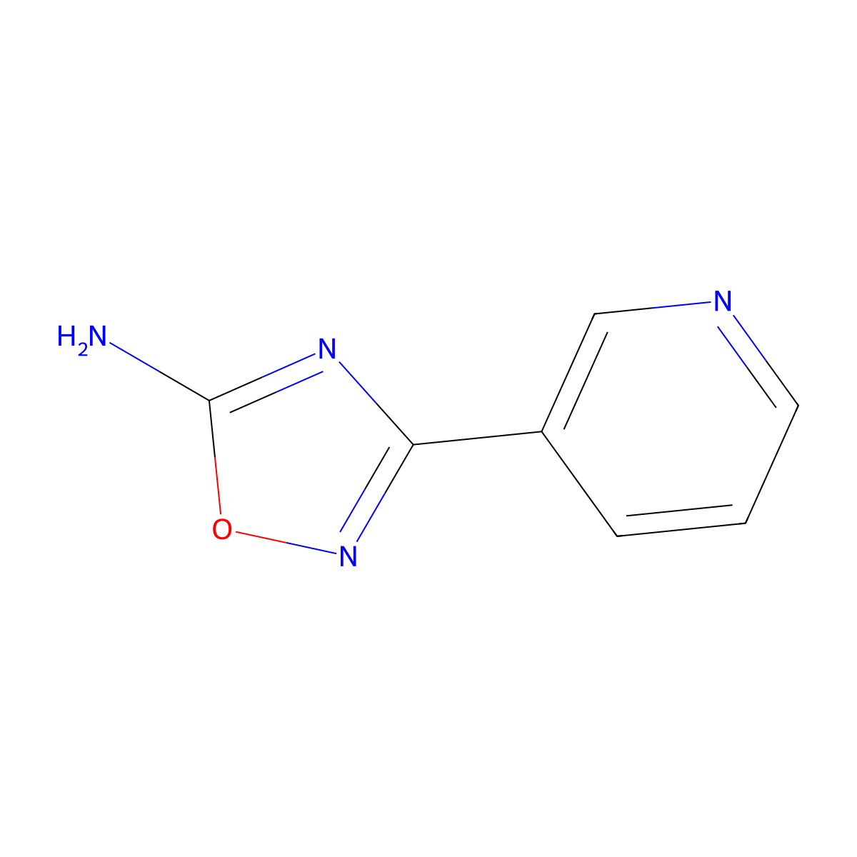 3-(Pyridin-3-yl)-1,2,4-oxadiazol-5-amine molecular structure, CAS 49772-70-5