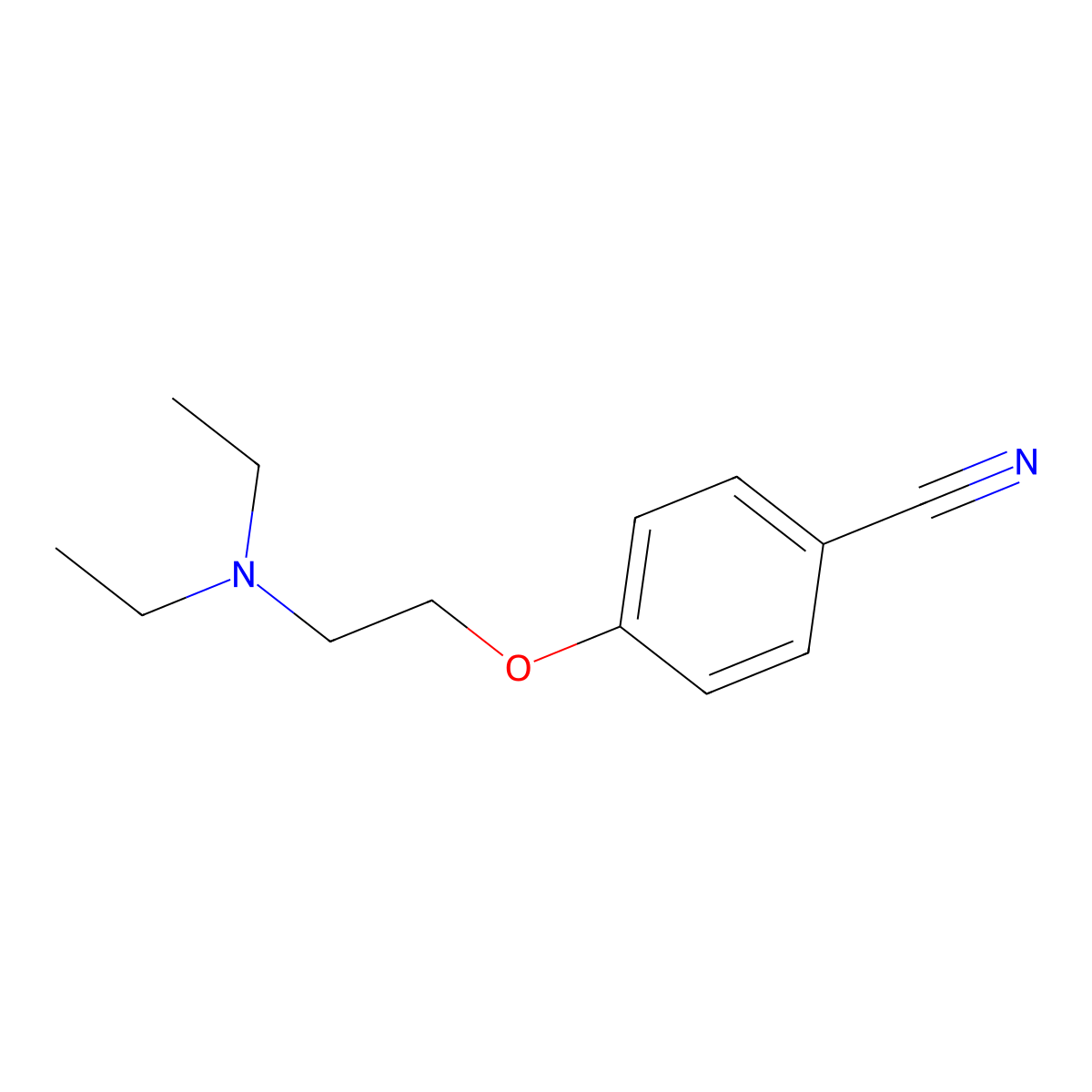 4-[2-(Diethylamino)ethoxy]benzonitrile molecular structure, CAS 49773-11-7