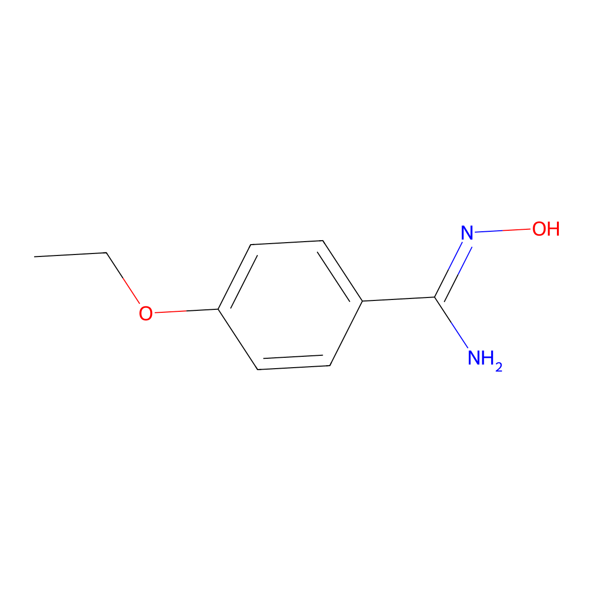 4-ethoxy-N-hydroxy-benzamidine molecular structure, CAS 49773-26-4
