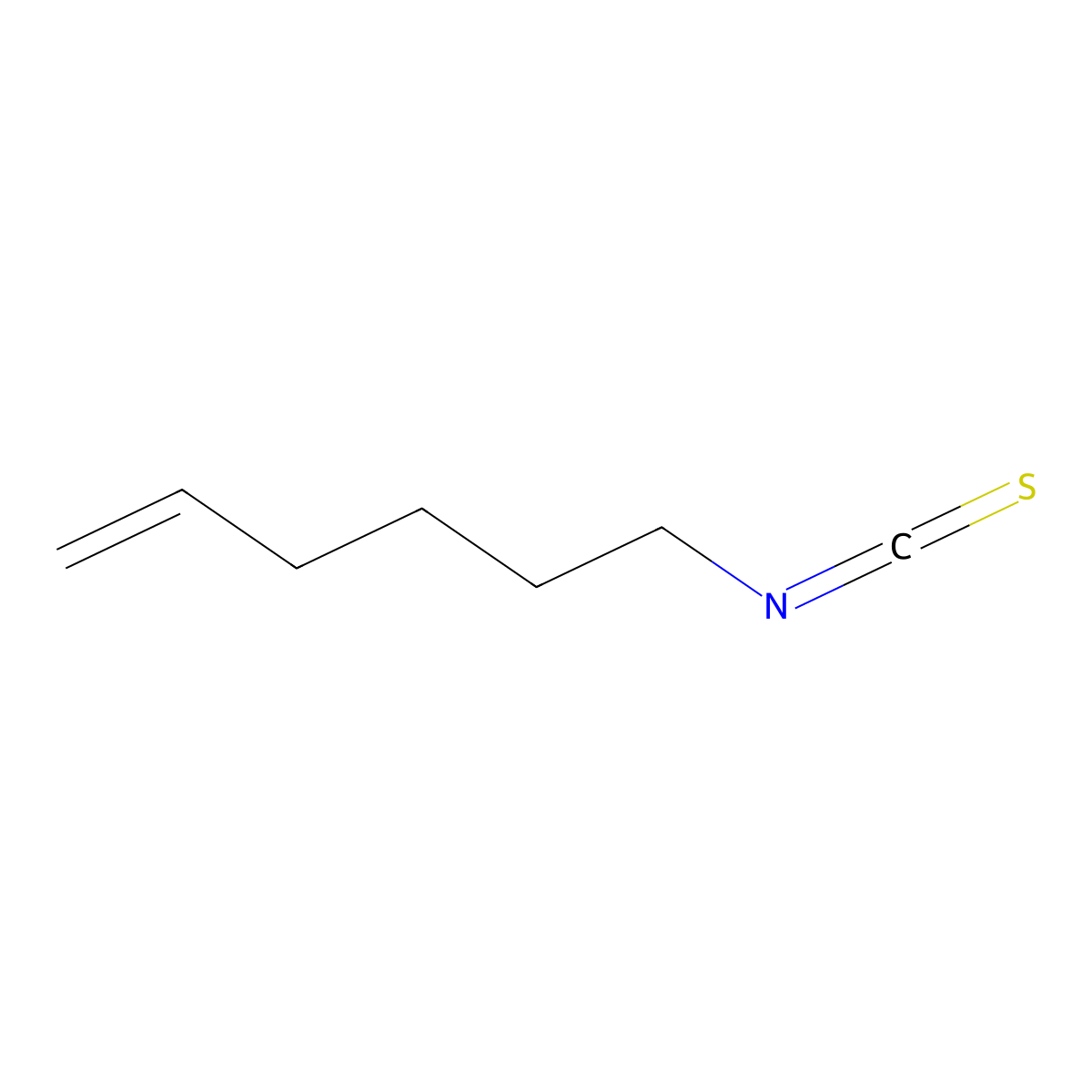 5-Hexenyl isothiocyanate molecular structure, CAS 49776-81-0