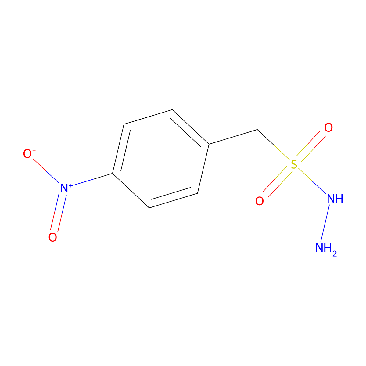 (4-Nitrophenyl)methanesulfonohydrazide molecular structure, CAS 49777-56-2