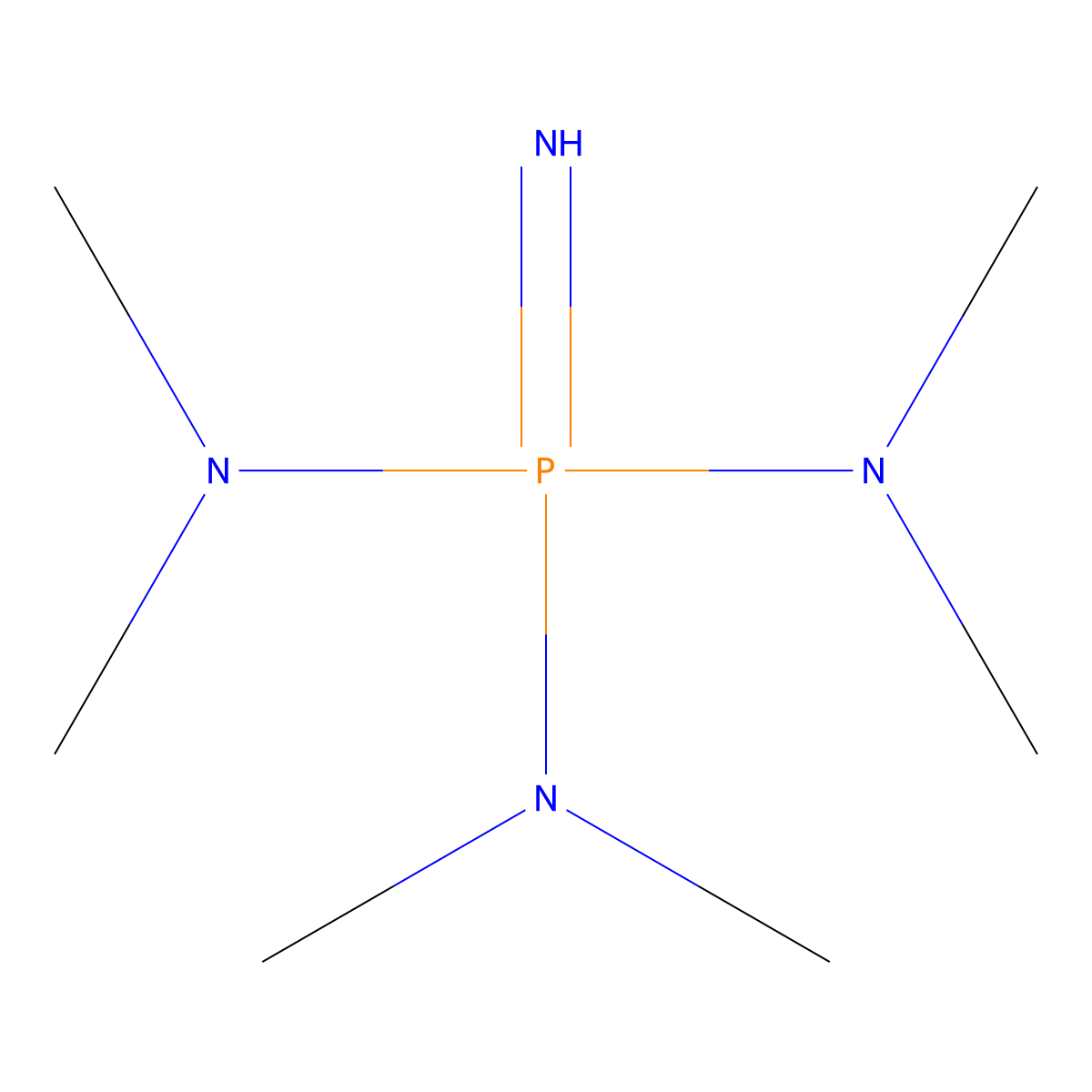 Imino-tris(dimethylamino)phosphorane molecular structure, CAS 49778-01-0