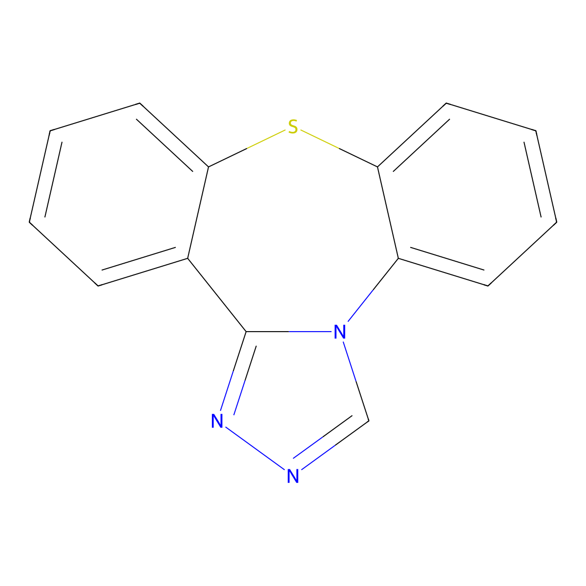Dibenzo[b,f][1,2,4]triazolo[4,3-d][1,4]thiazepine molecular structure, CAS 49781-37-5