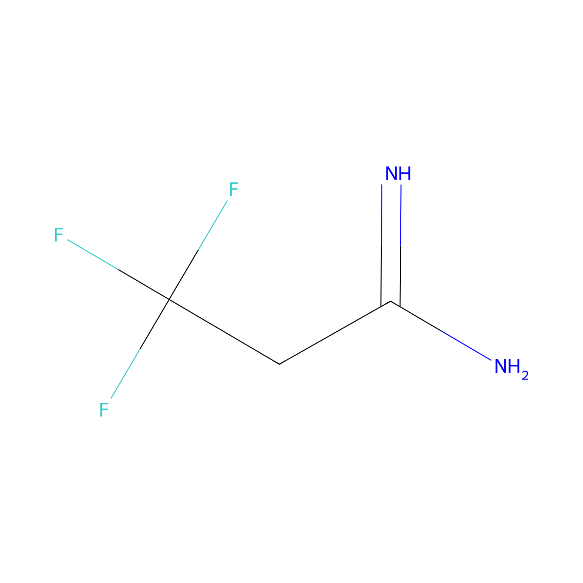 3,3,3-Trifluoropropanimidamide molecular structure, CAS 49781-44-4