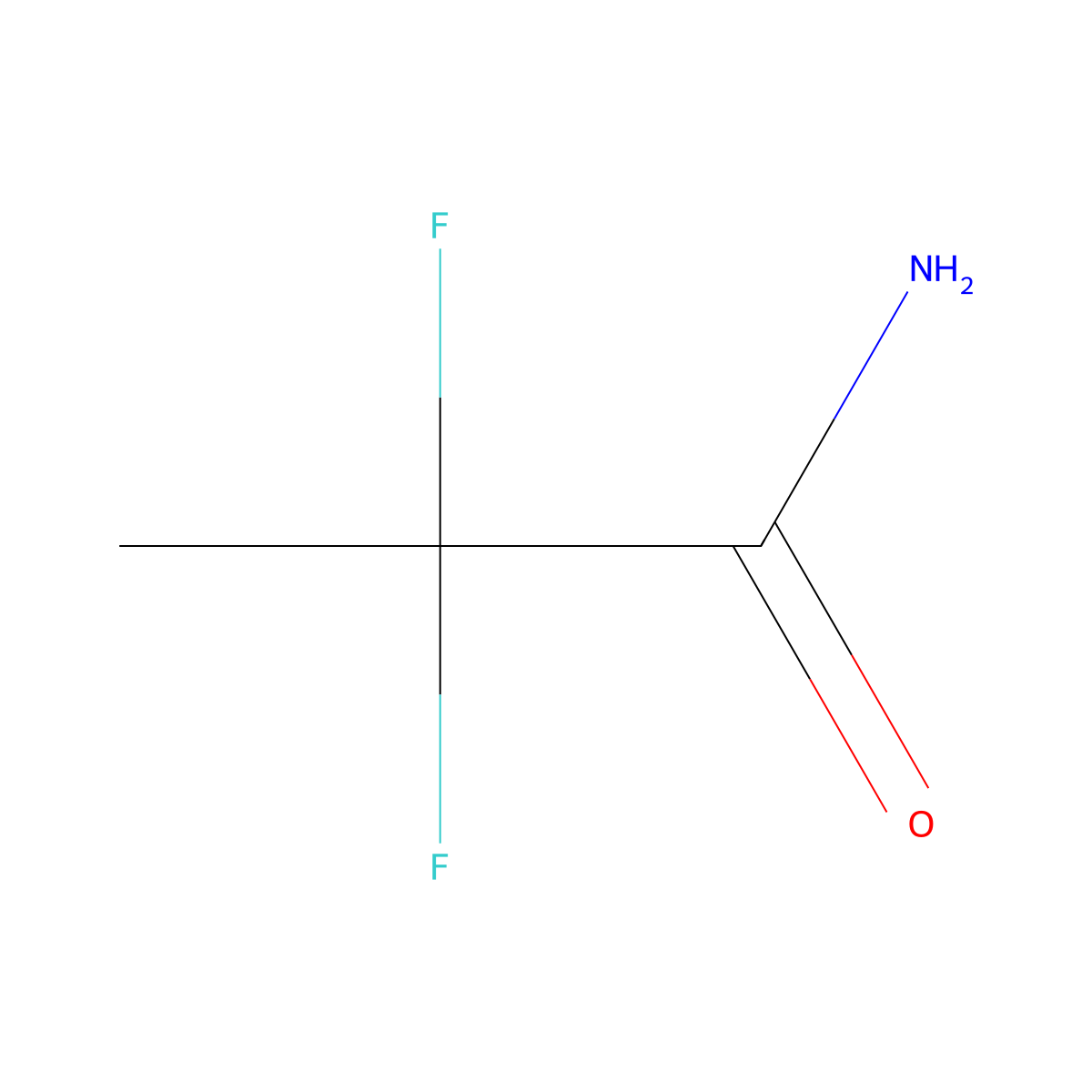2,2-Difluoropropanamide molecular structure, CAS 49781-48-8