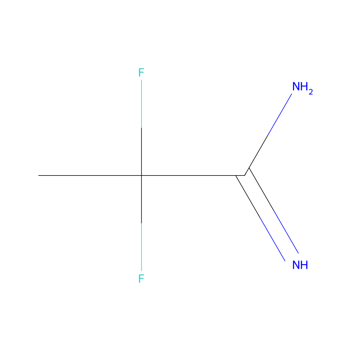 2,2-Difluoropropanimidamide molecular structure, CAS 49781-50-2