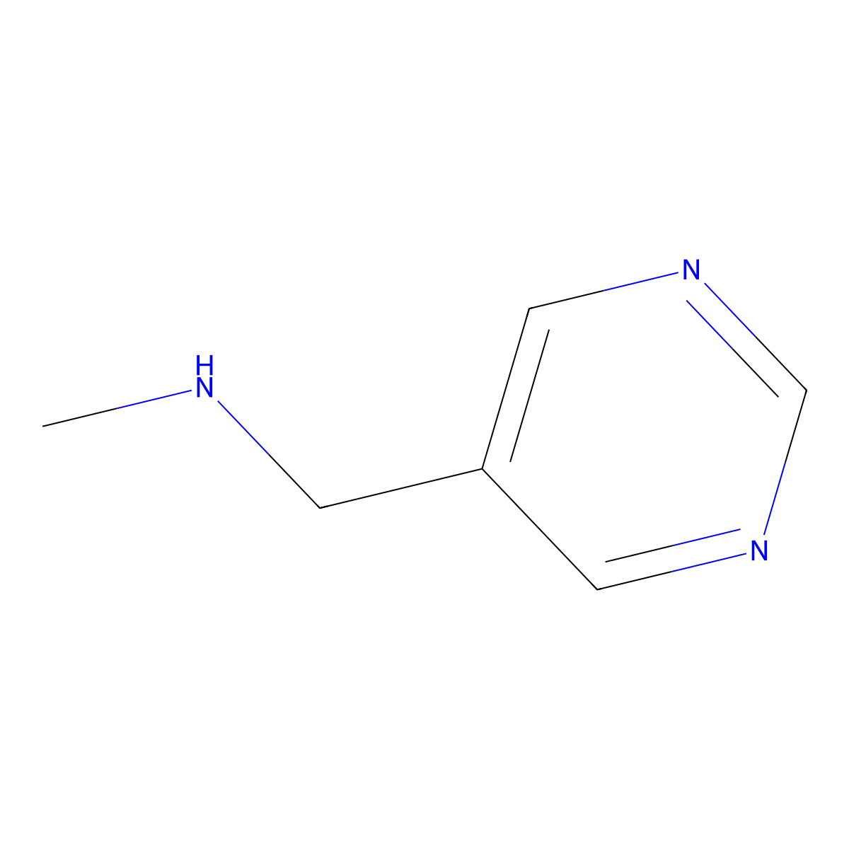 Methyl[(pyrimidin-5-yl)methyl]amine molecular structure, CAS 497818-07-2