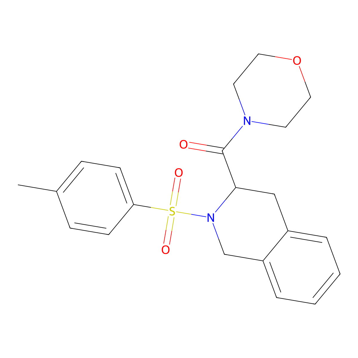 [2-(4-methylphenyl)sulfonyl-3,4-dihydro-1H-isoquinolin-3-yl]-morpholin-4-ylmethanone molecular structure, CAS 497819-56-4