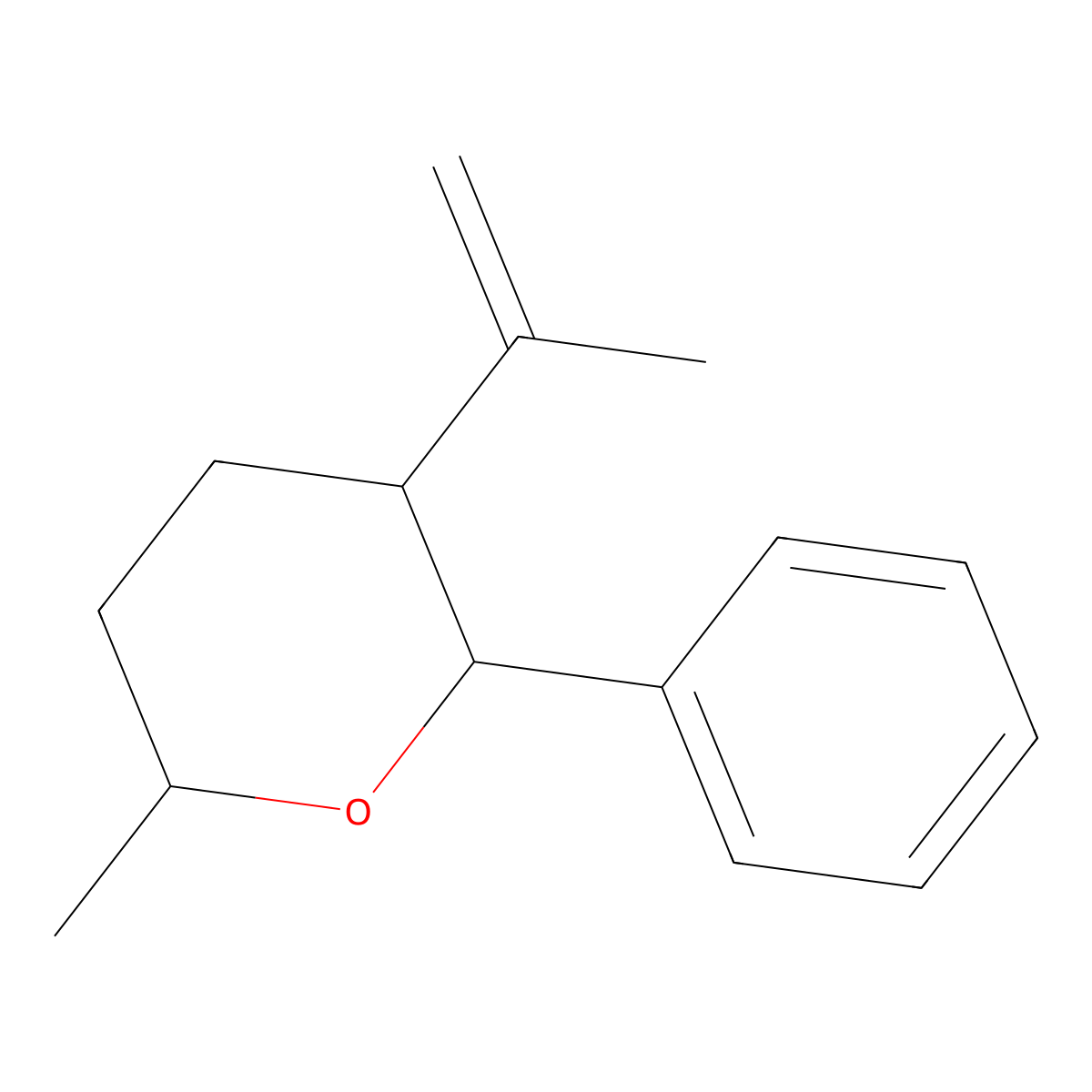 6-methyl-2-phenyl-3-(prop-1-en-2-yl)tetrahydro-2H-pyran molecular structure, CAS 497820-22-1