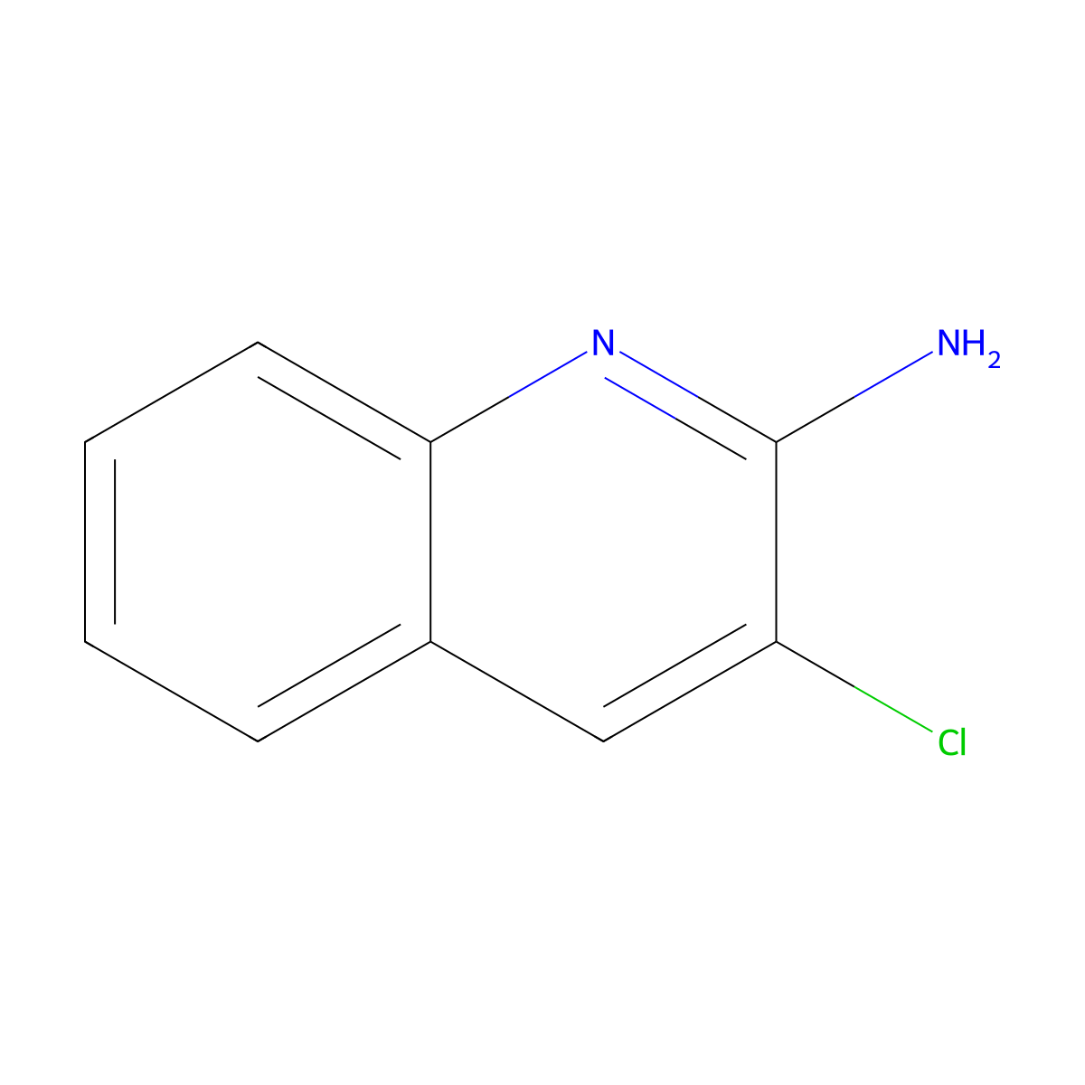 3-Chloroquinolin-2-amine molecular structure, CAS 497829-97-7