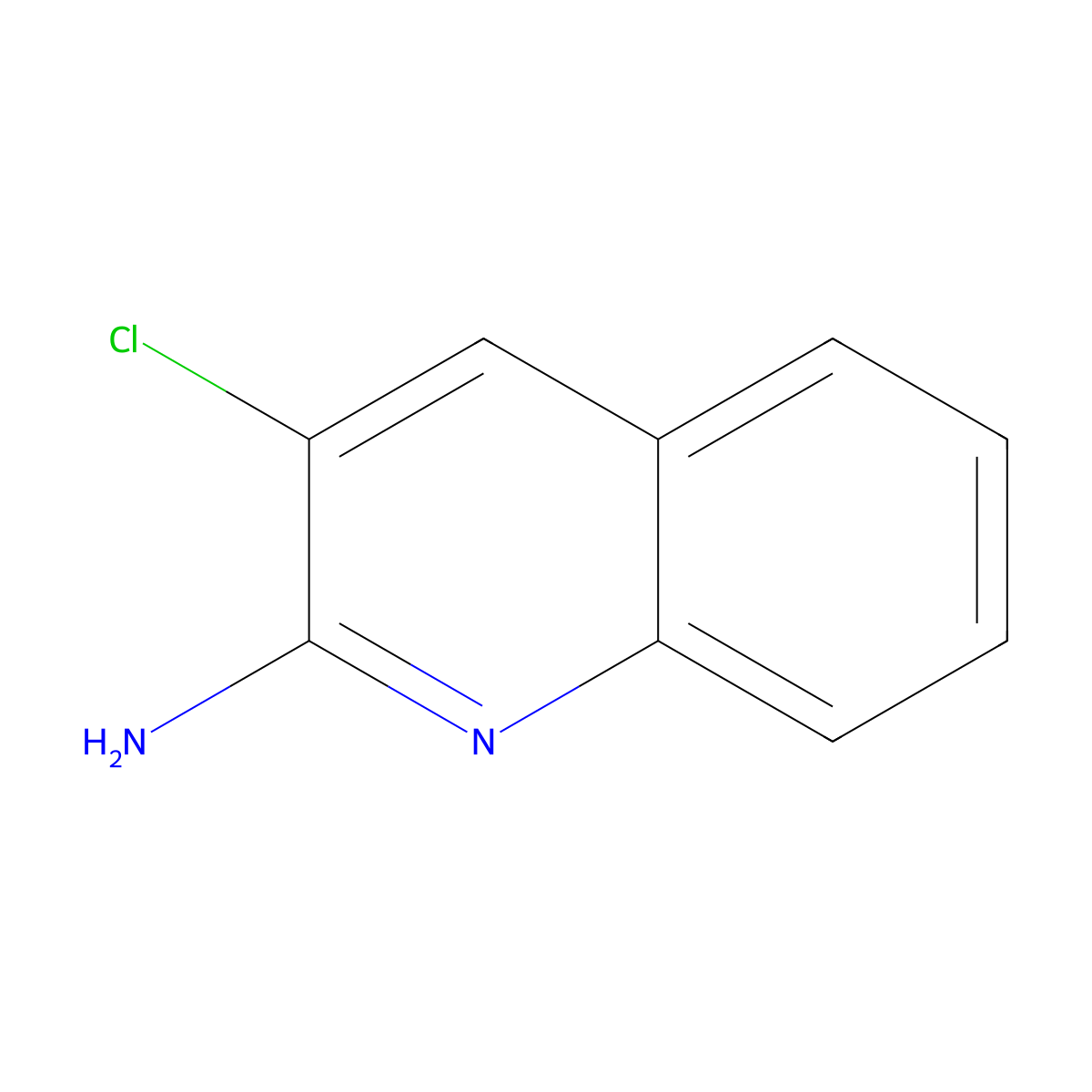 3-Chloroquinolin-2-amine molecular structure, CAS 497829-97-7