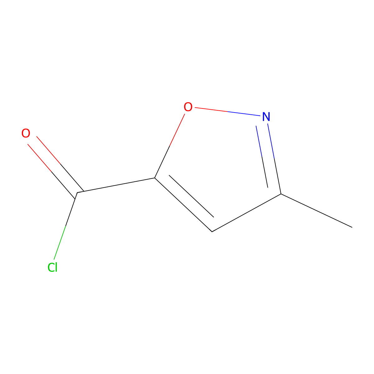 3-Methyl-1,2-oxazole-5-carbonyl chloride molecular structure, CAS 49783-72-4