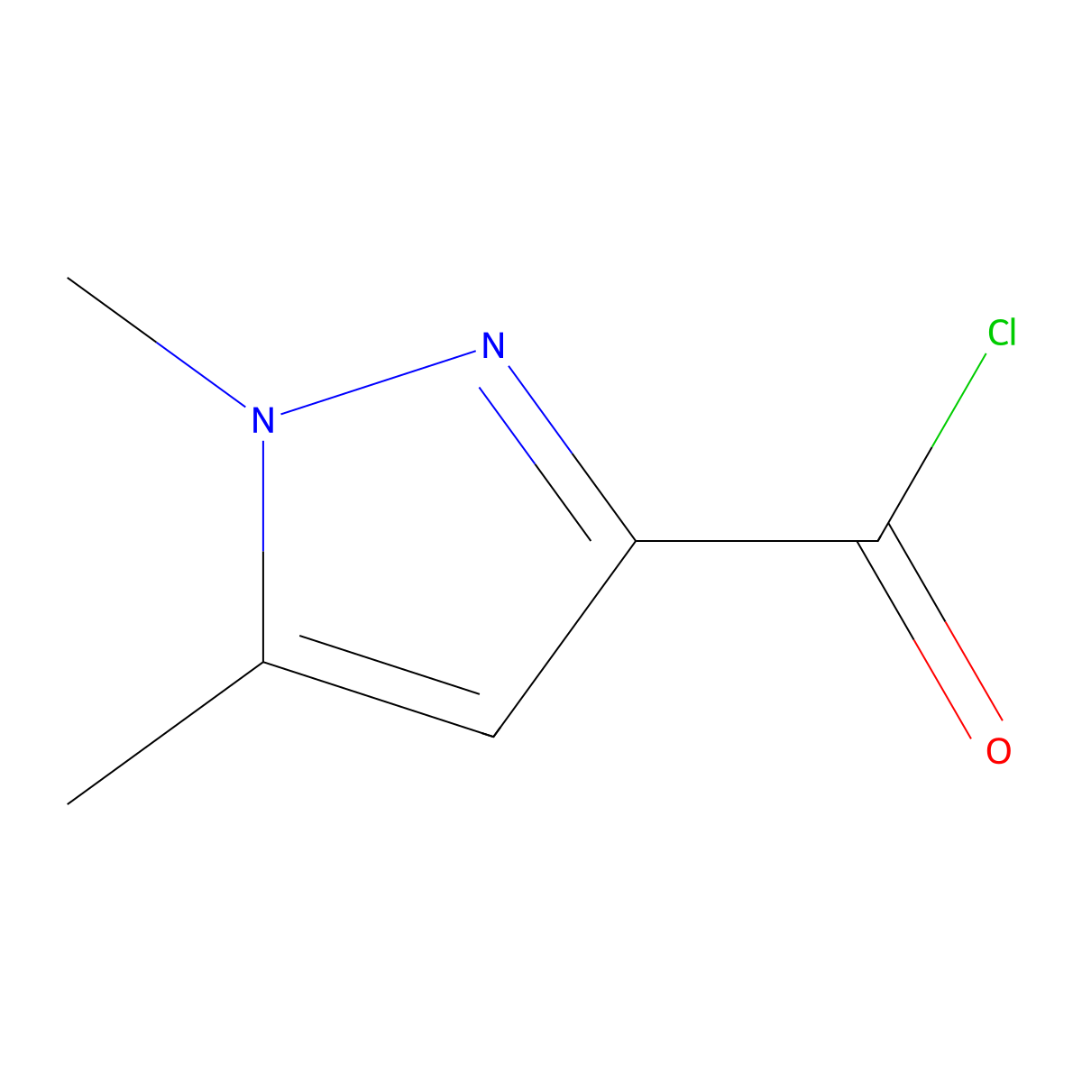 1,5-Dimethyl-1H-Pyrazole-3-Carbonyl Chloride molecular structure, CAS 49783-84-8