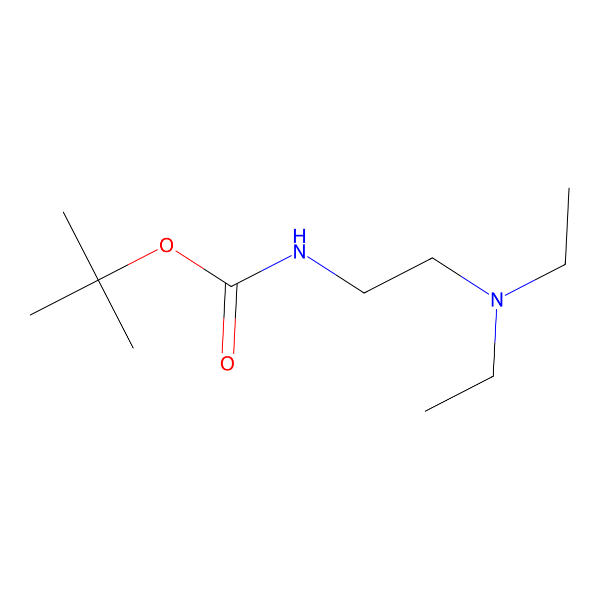 tert-Butyl (2-(diethylamino)ethyl)carbamate molecular structure, CAS 497834-53-4